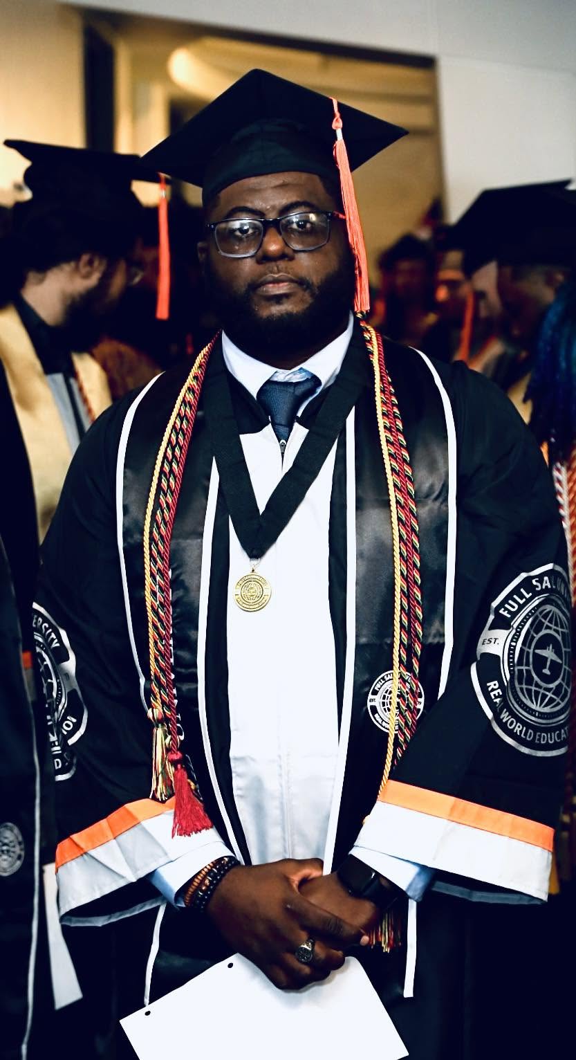 Anthony Munnings at Full Sail University graduation